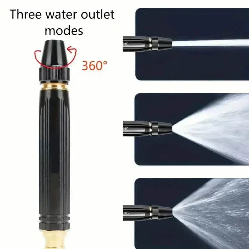 Adjustable Spray Nozzle with Extendable Tube and Trigger Lock for Garden Hose