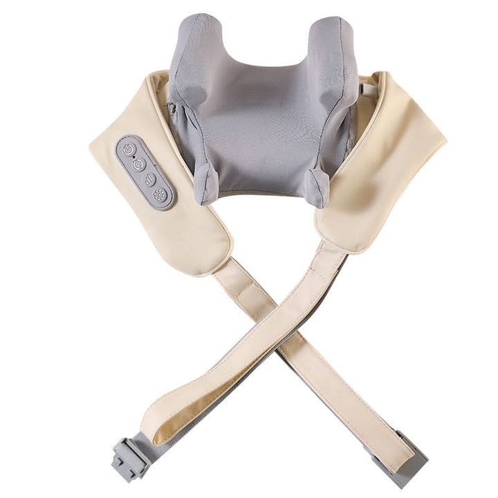 Cordless Heated Neck Massager with Six Rotating Heads and Remote Control
