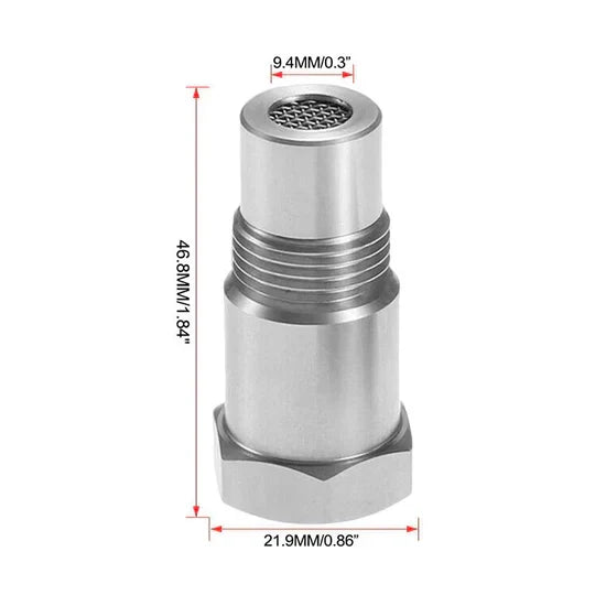 Oxygen Sensor Adapter with Internal Filter Element for M18 by 1.5 Thread