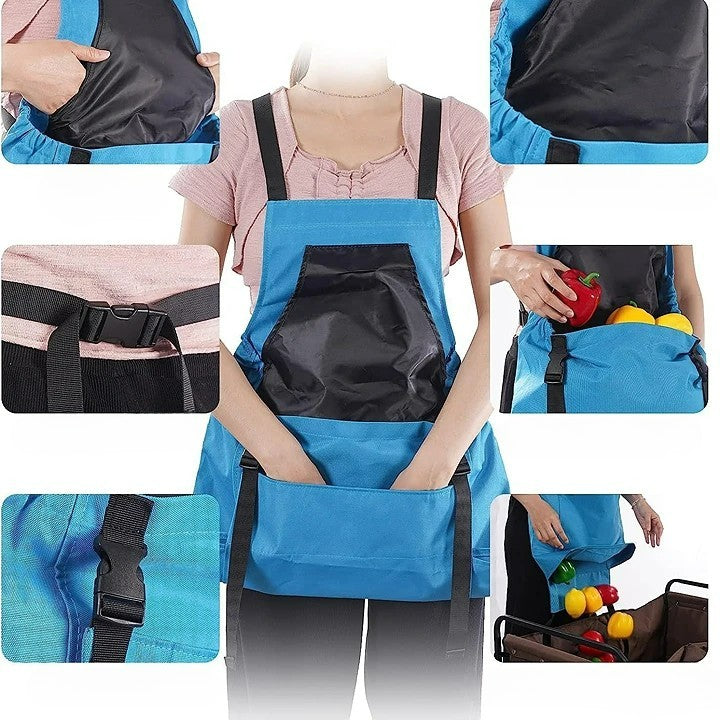 Garden Apron with Oxford Fabric and Dual Pockets, Water Resistant