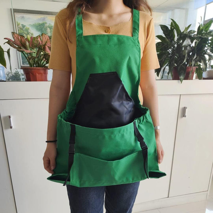 Garden Apron with Oxford Fabric and Dual Pockets, Water Resistant