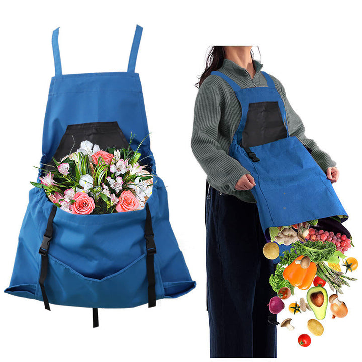 Garden Apron with Oxford Fabric and Cross Back Straps, Adjustable Fit