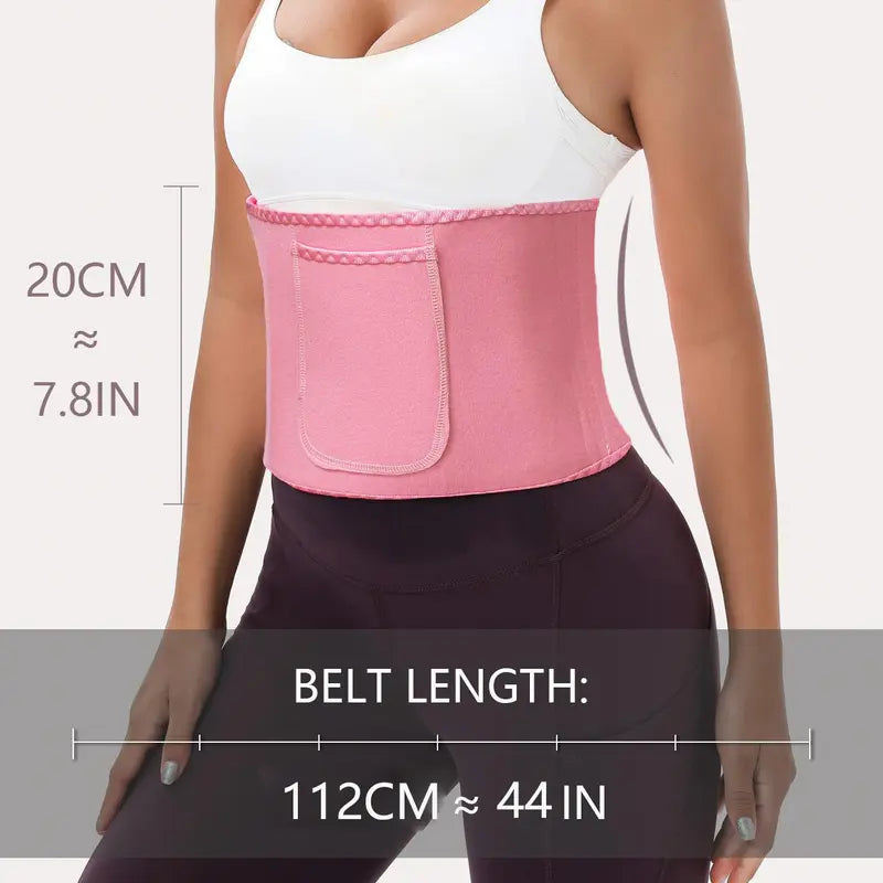Neoprene Waist Belt with Heat Retention and Adjustable Closure for Workouts