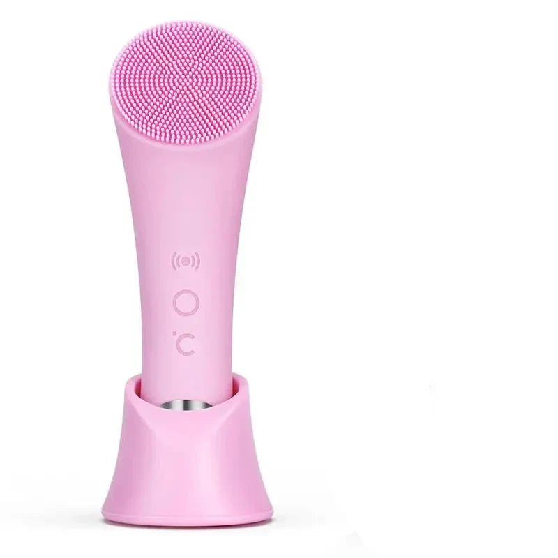 Vibrating Facial Cleansing Brush with Heated Tip and 5 Speed Settings