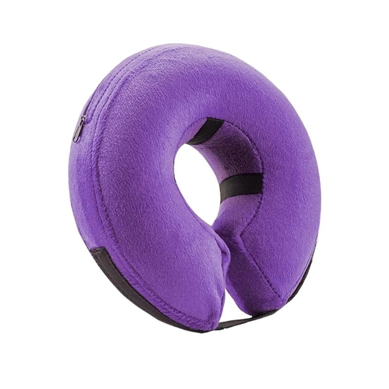 Pet Recovery Collar with Inner Loop and Adjustable Air Pressure, Large