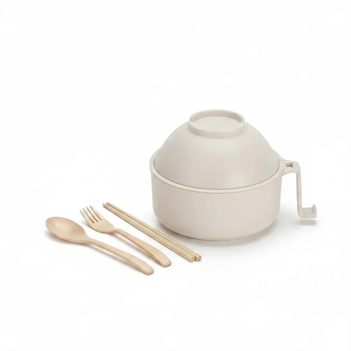 Microwave Ramen Bowl Set with Locking Lid and Cool-Touch Handle, 6-Pack