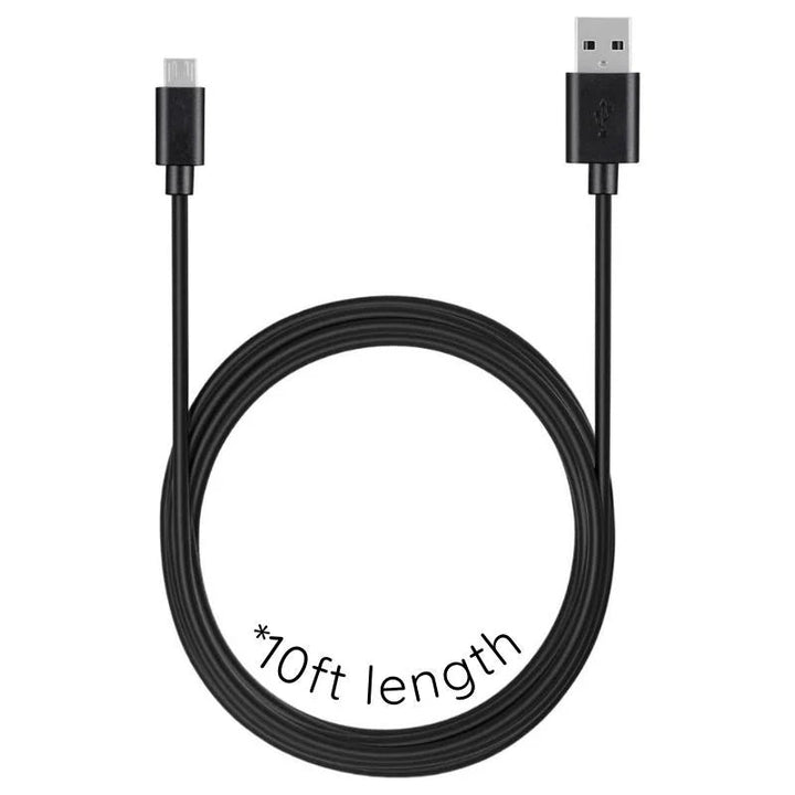 10ft Micro USB Cable with Fast Charging and Tangle-Resistant Jacket