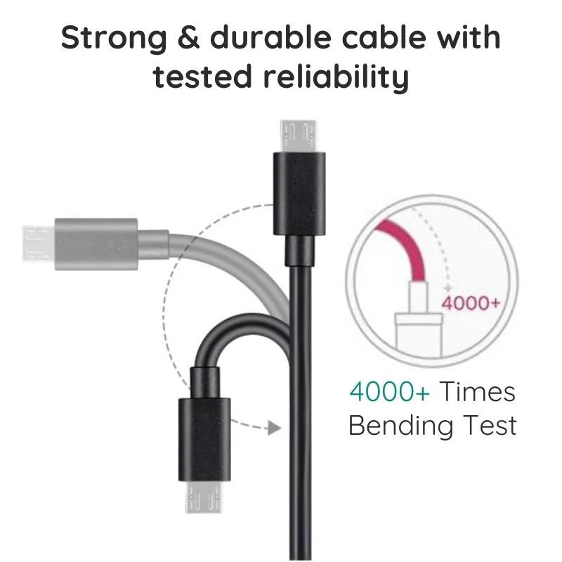 10ft Micro USB Cable with Fast Charging and Tangle-Resistant Jacket