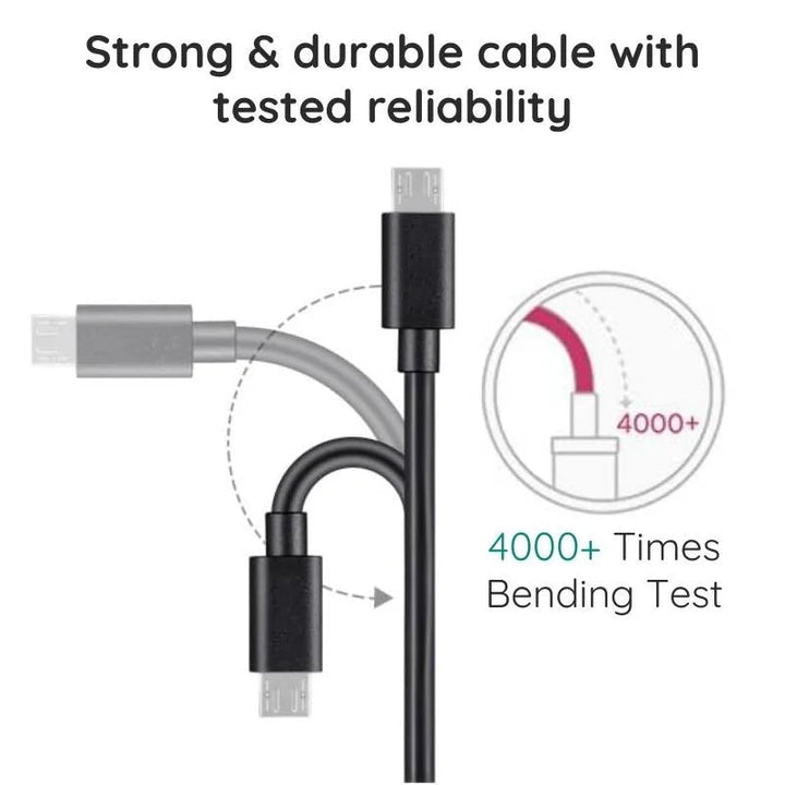 10ft Micro USB Cable with Fast Charging and Tangle-Resistant Jacket