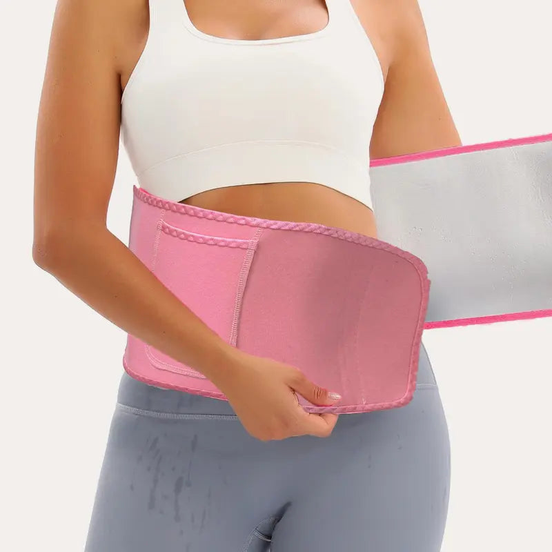Neoprene Waist Belt with Heat Retention and Adjustable Closure for Workouts