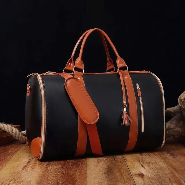 Carry On Travel Bag with Hanging Garment Zone and Shoe Compartment, 60L Capacity