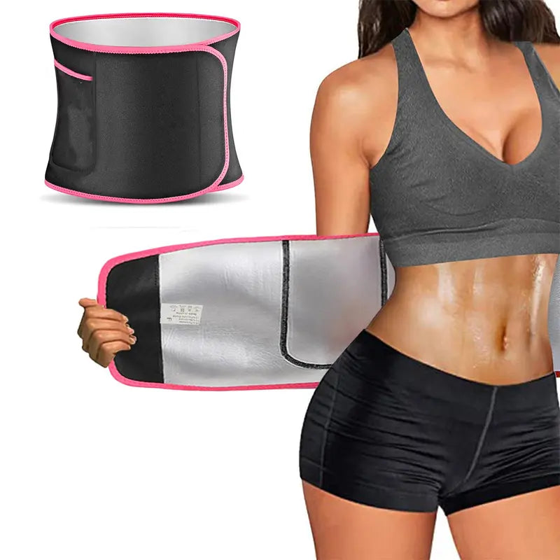 Neoprene Waist Belt with Heat Retention and Adjustable Closure for Workouts