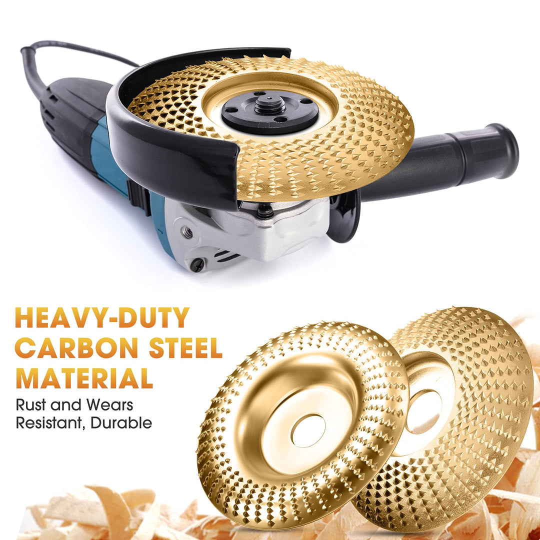 Tungsten Carbide Grinding Wheel Set with Flat, Beveled and Arc Discs for Angle Grinder