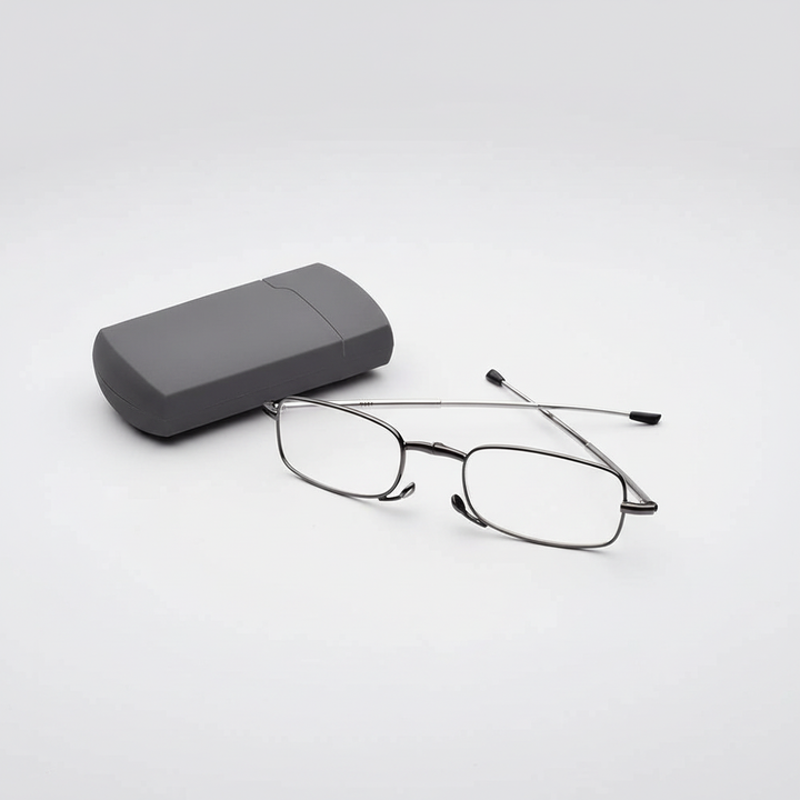 Foldable Reading Glasses with HD Scratch Resistant Lenses and Protective Case