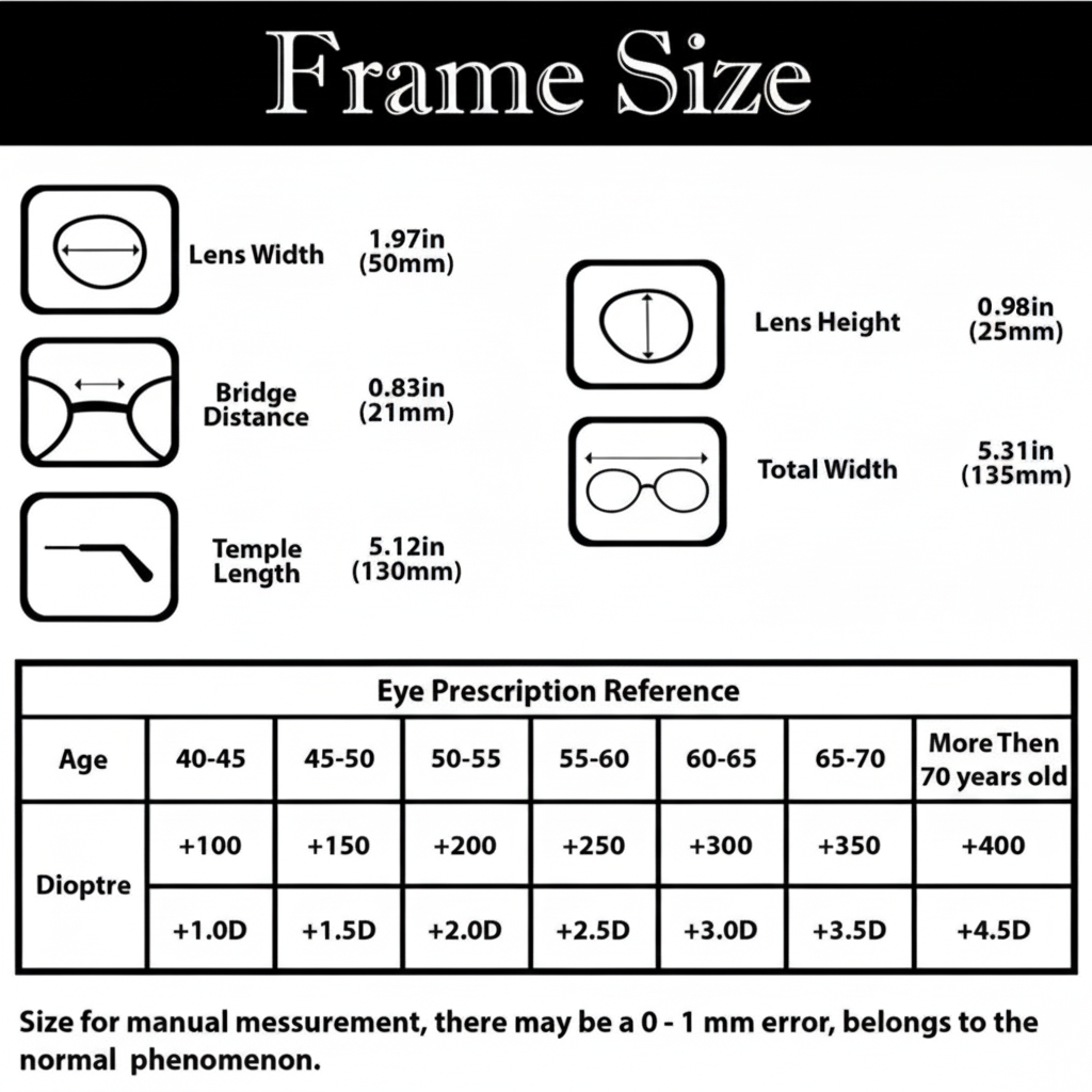 Foldable Reading Glasses with HD Scratch Resistant Lenses and Protective Case