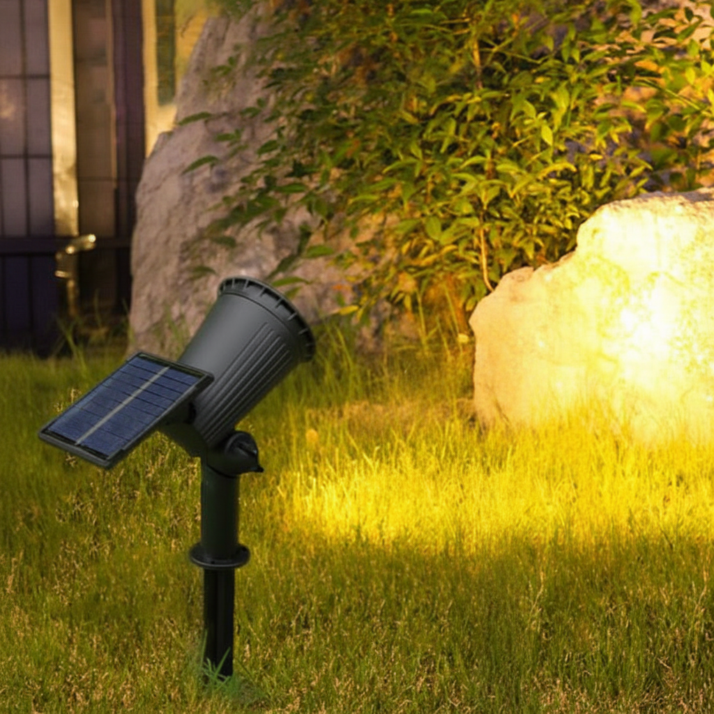 Solar Landscape Spotlight with 9-colour LED and Adjustable Head