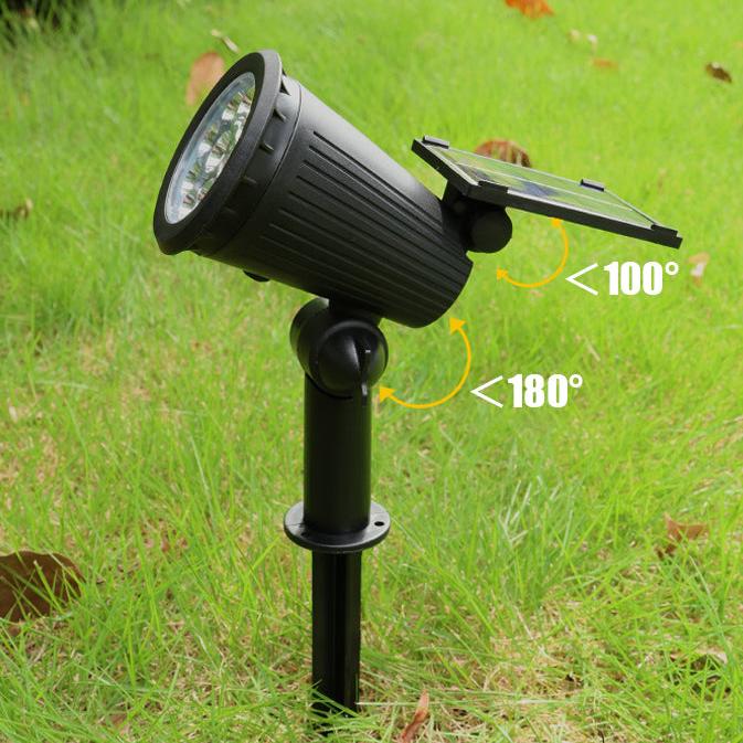 Solar Landscape Spotlight with 9-colour LED and Adjustable Head