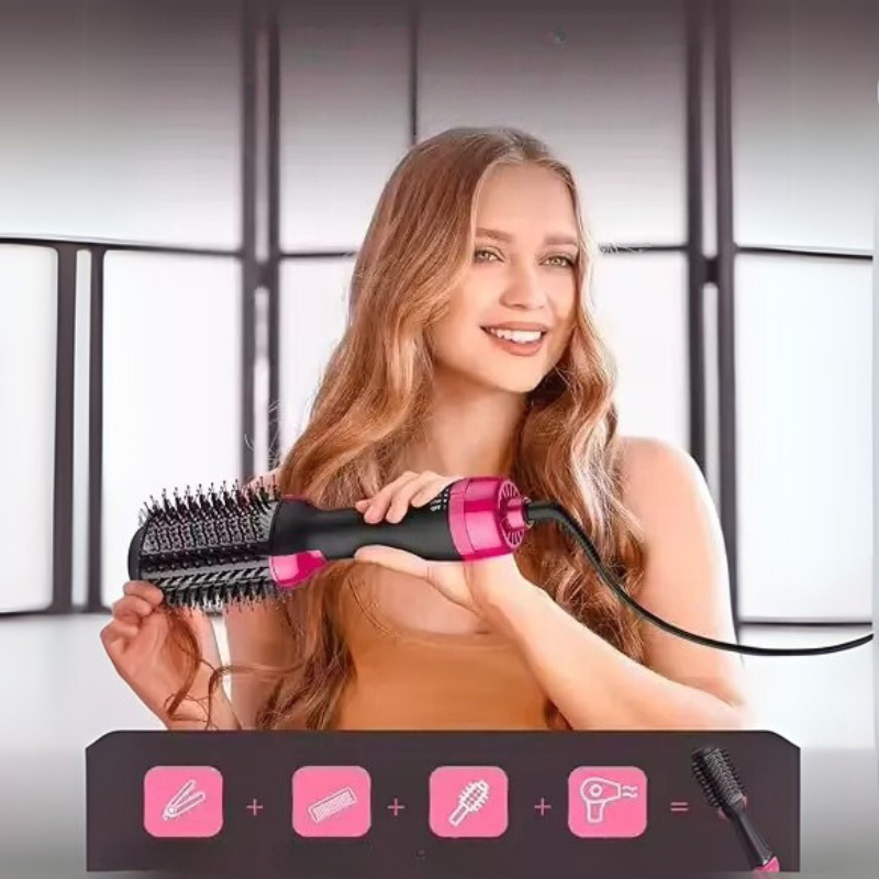 Hot Air Styling Brush with Ionic Technology and Three Heat Settings