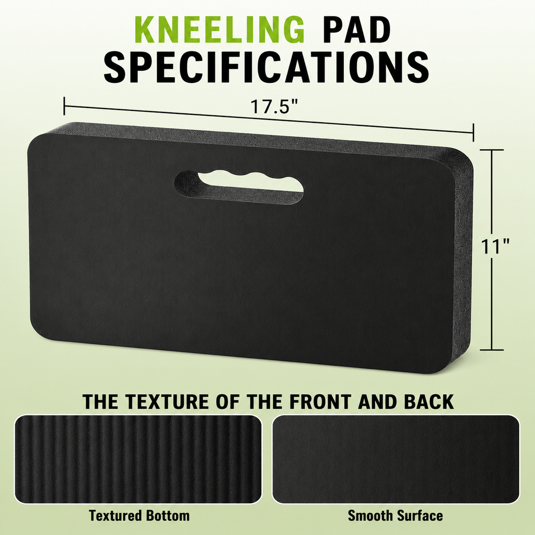 Thick Foam Knee Pads with Adjustable Straps and Moisture-Blocking Shell