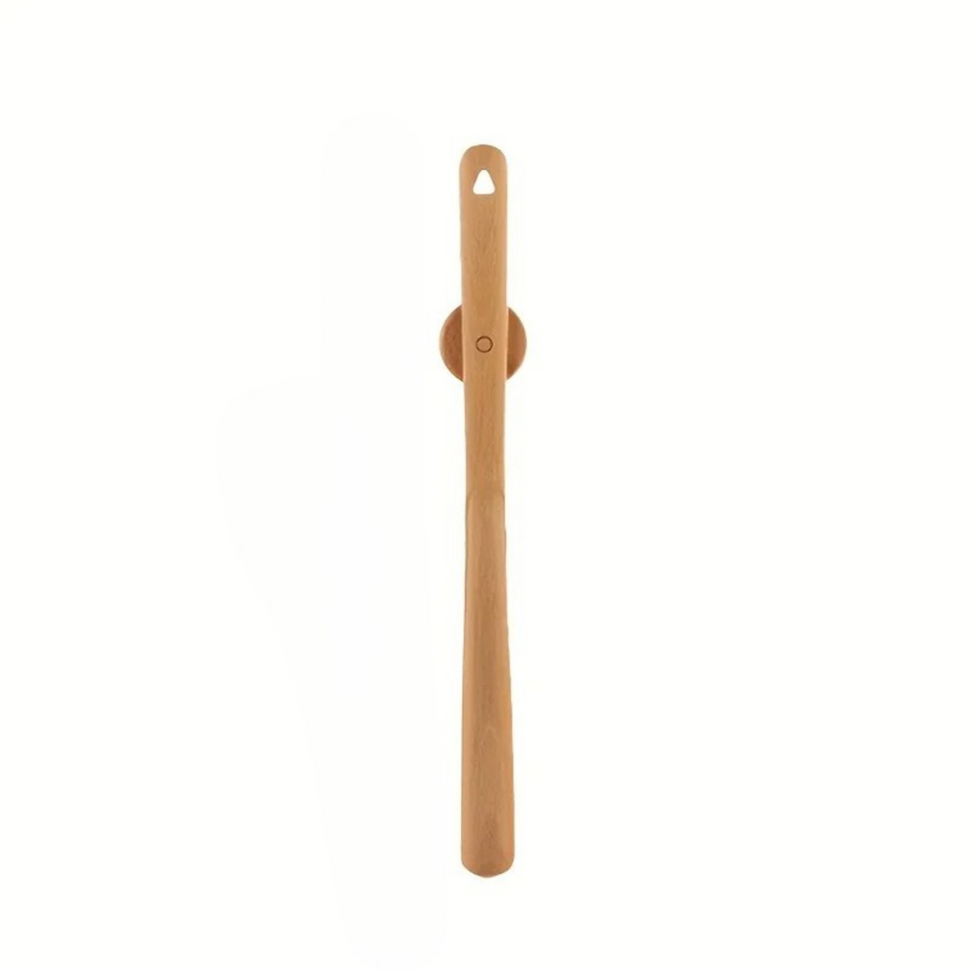 Extra Long Shoe Horn with Smooth Curved Surface and Comfortable Grip Handle
