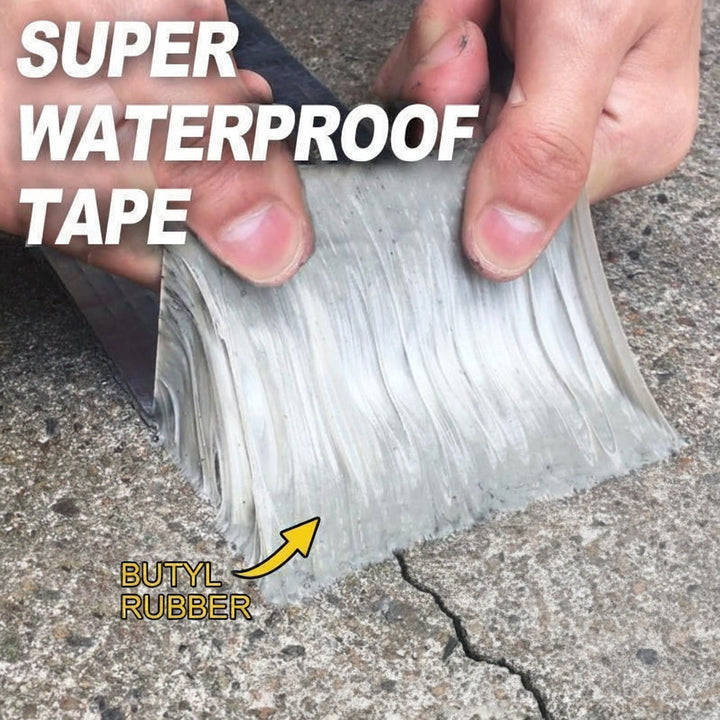 Waterproof Butyl Tape with Aluminum Foil Backing and Cold Weather Performance, 5 Meters