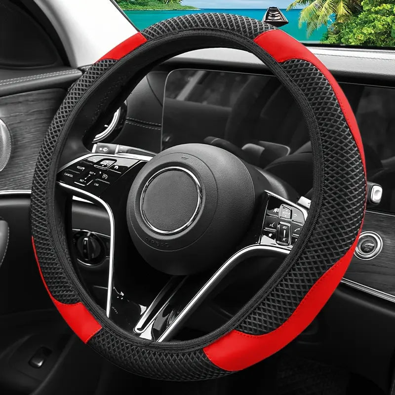 Steering Wheel Cover with Anti-Slip Lining and Moisture-Wicking Panels for A-Class W177 2019-2022