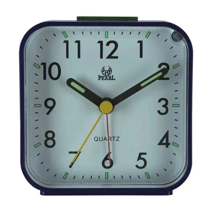 Analog Bedside Alarm Clock with Silent Movement and Night Light, Snooze Function