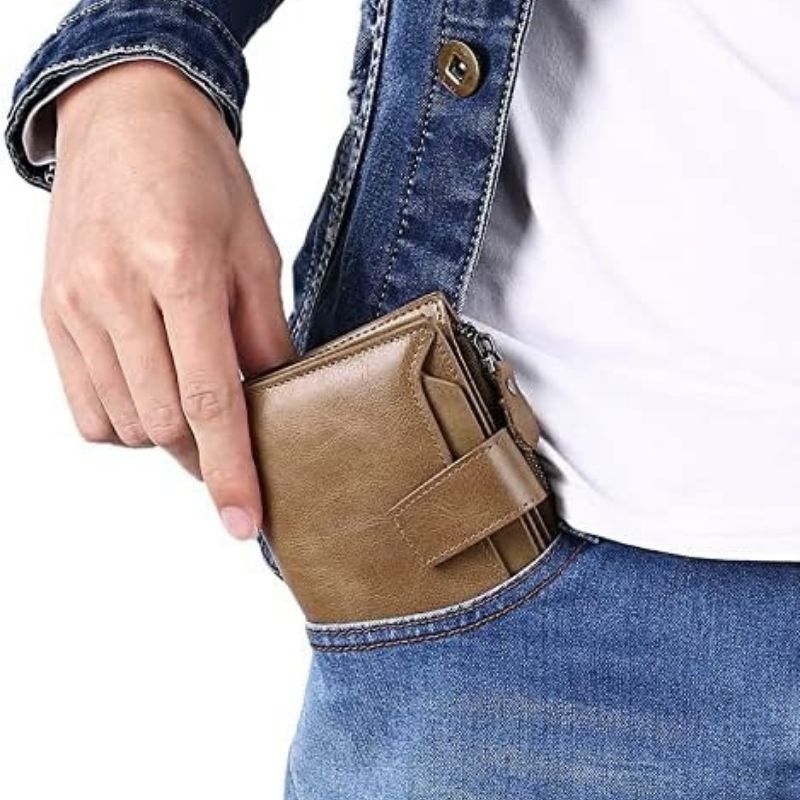 Multi-Pocket Wallet with RFID Blocking and Detachable ID Windows