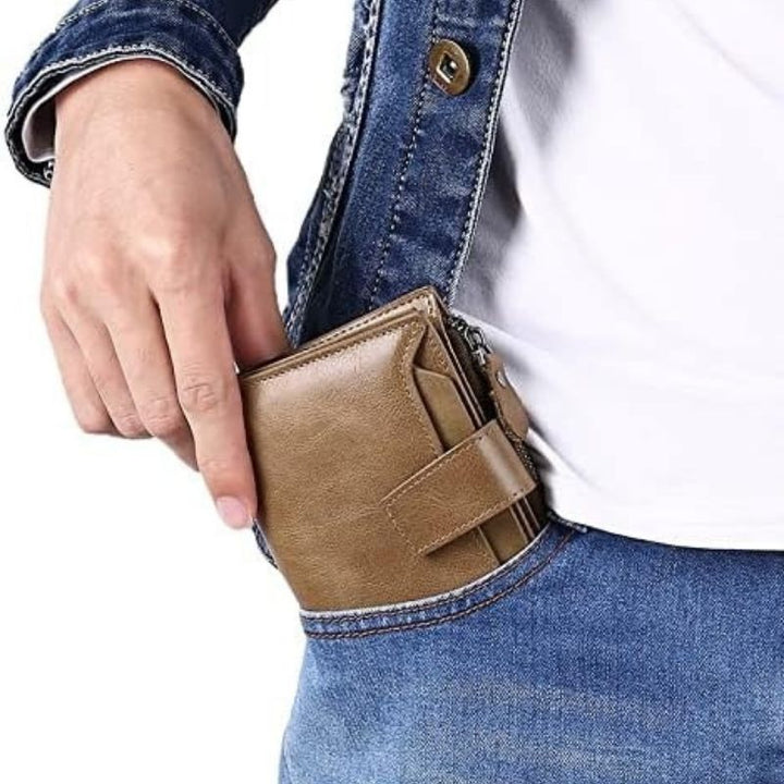 Multi-Pocket Wallet with RFID Blocking and Detachable ID Windows