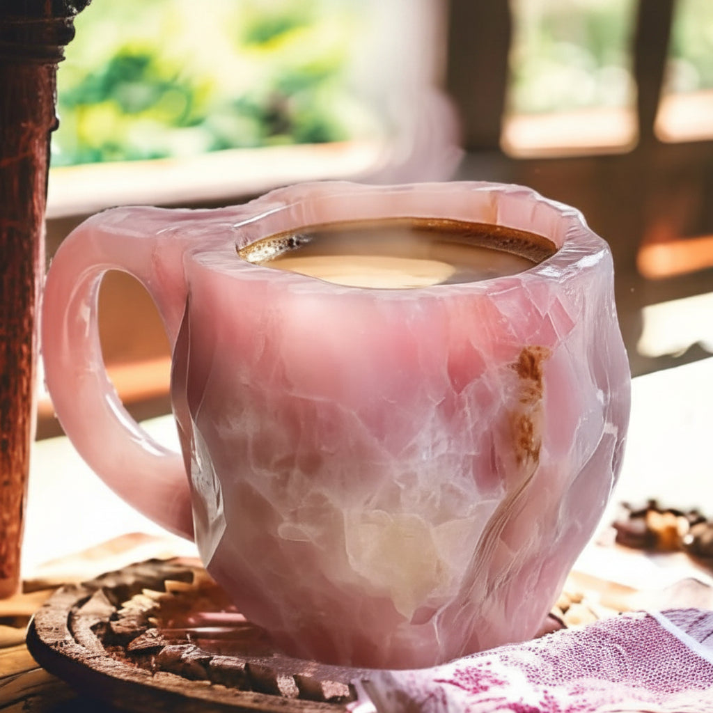 Mineral Crystal Mug with Insulating Walls and Microwave Safe, 350-450ml