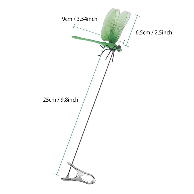 Dragonfly Clip with Waterproof Wings and Iron Reinforced Attachment for Mosquito Deterrent