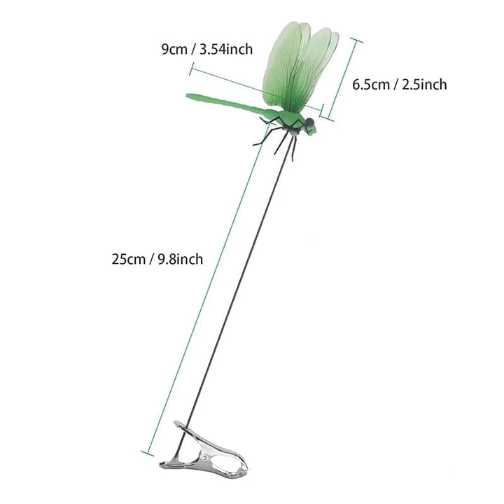 Dragonfly Clip with Waterproof Wings and Iron Reinforced Attachment for Mosquito Deterrent
