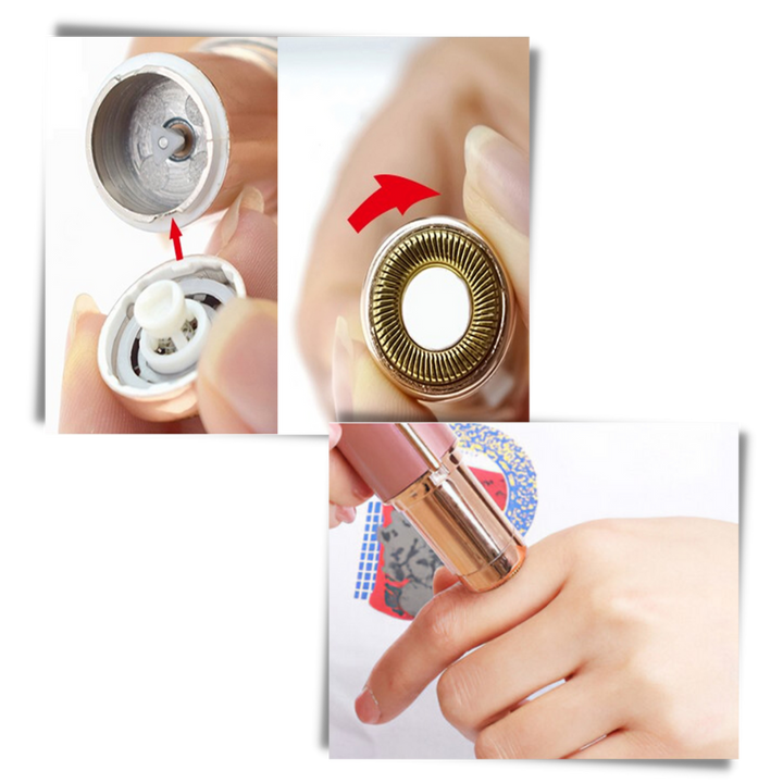 Facial Hair Trimmer with LED Light and Detachable Head, Battery Powered