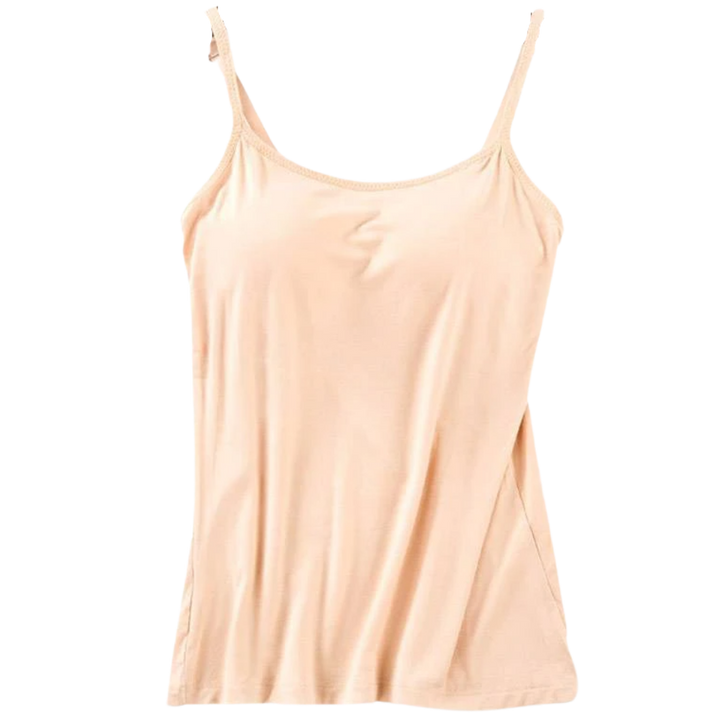 Tank Top with Built-In Padded Bra and Adjustable Straps
