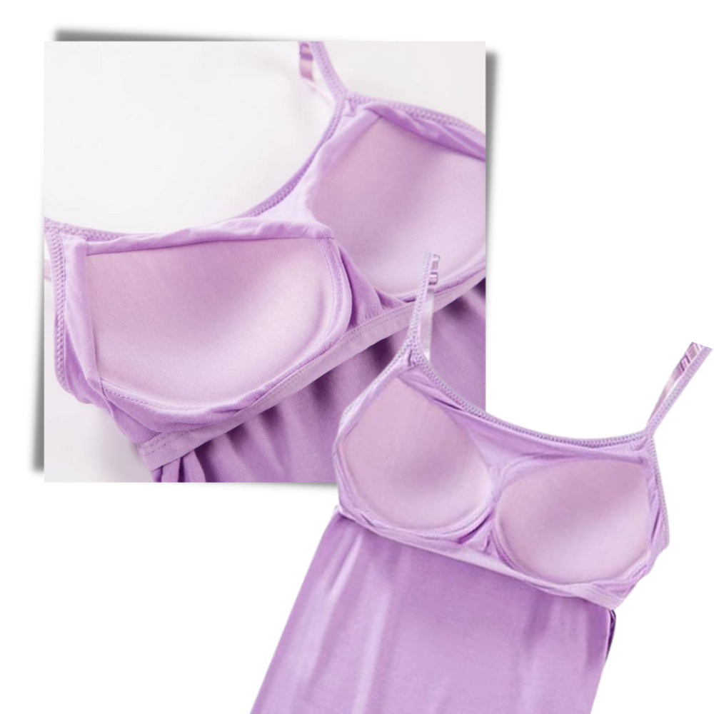 Tank Top with Built-In Padded Bra and Adjustable Straps