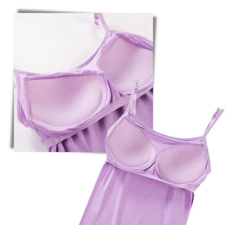 Tank Top with Built-In Padded Bra and Adjustable Straps