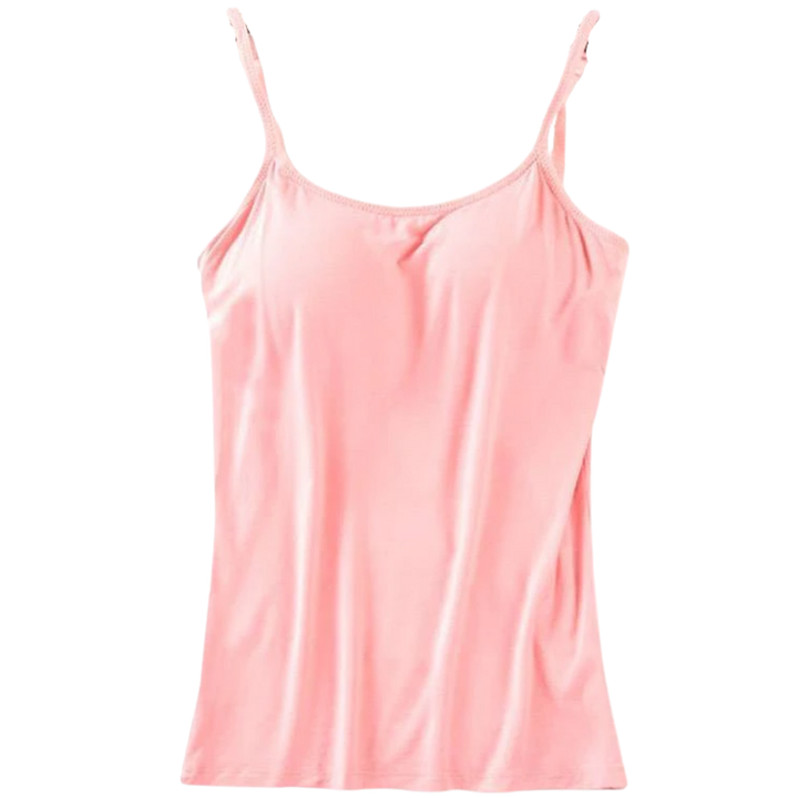 Tank Top with Built-In Padded Bra and Adjustable Straps