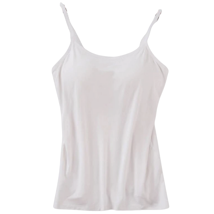 Tank Top with Built-In Padded Bra and Adjustable Straps