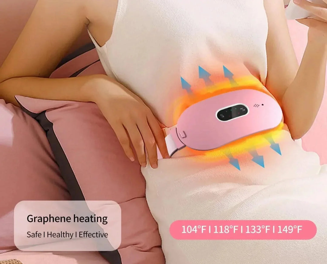 Cordless Heating Massager with Six Heat Levels and Six Massage Modes for Period Cramps