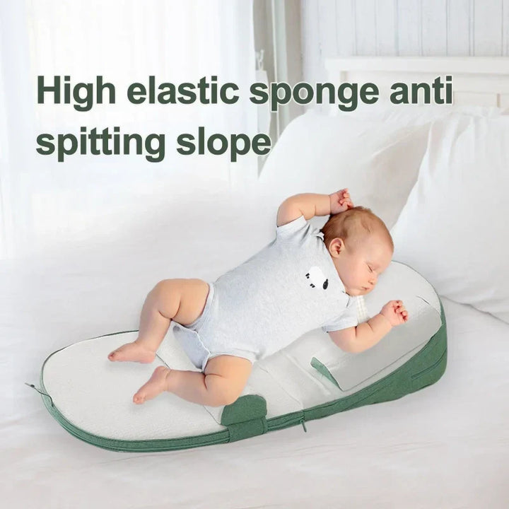 Infant Wedge Pillow with Memory Foam Core and Removable Cover for Crib Sleep
