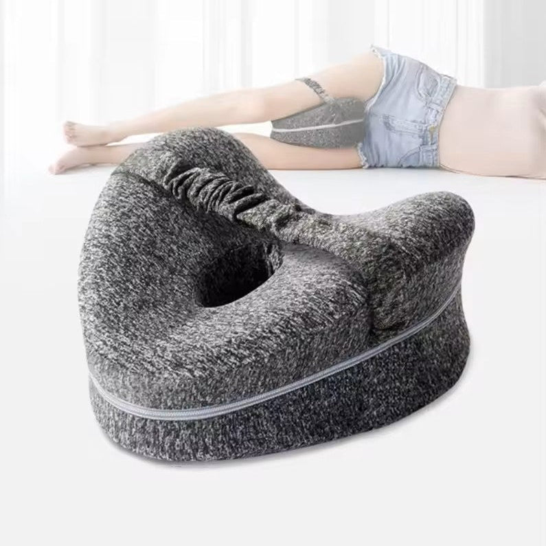 Memory Foam Leg Pillow with Ventilation Design and Adjustable Strap, Washable Cover