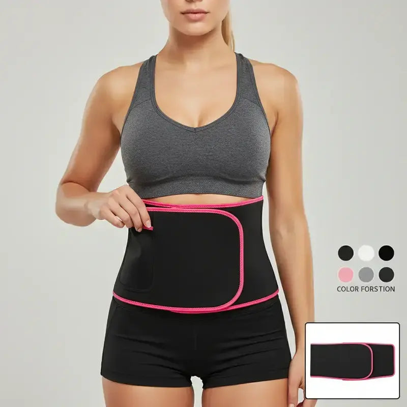 Neoprene Waist Belt with Heat Retention and Adjustable Closure for Workouts
