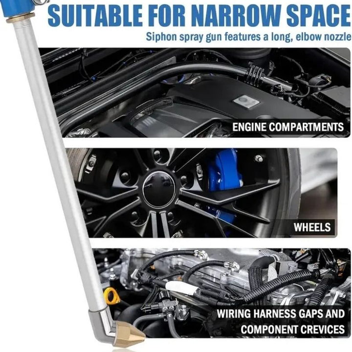 Air Blow Gun with Pivoting Nozzle and Alloy Body for Engine Cleaning