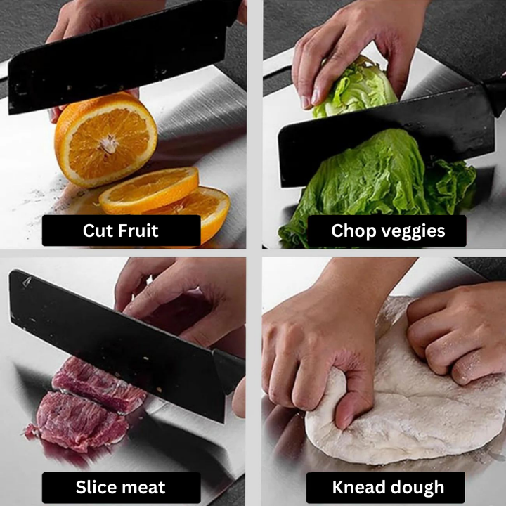 Titanium Cutting Board with Smooth Surface and Rounded Edges