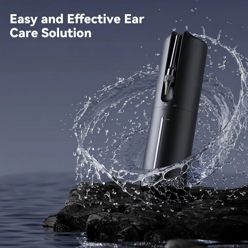 Ear Cleaning System with Triple Jet Stream and Adjustable Pressure, Rechargeable