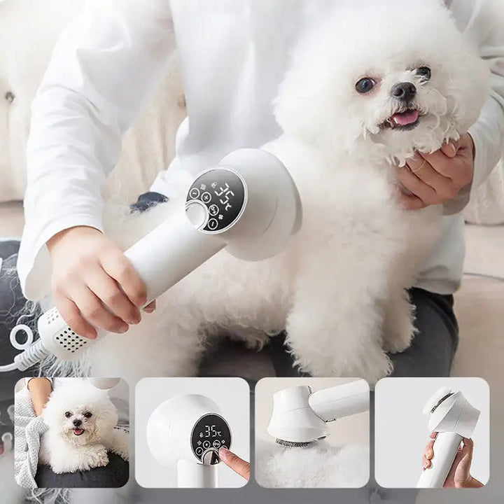 Dog Dryer with Integrated Brush and Quiet Operation, LED Touch Panel