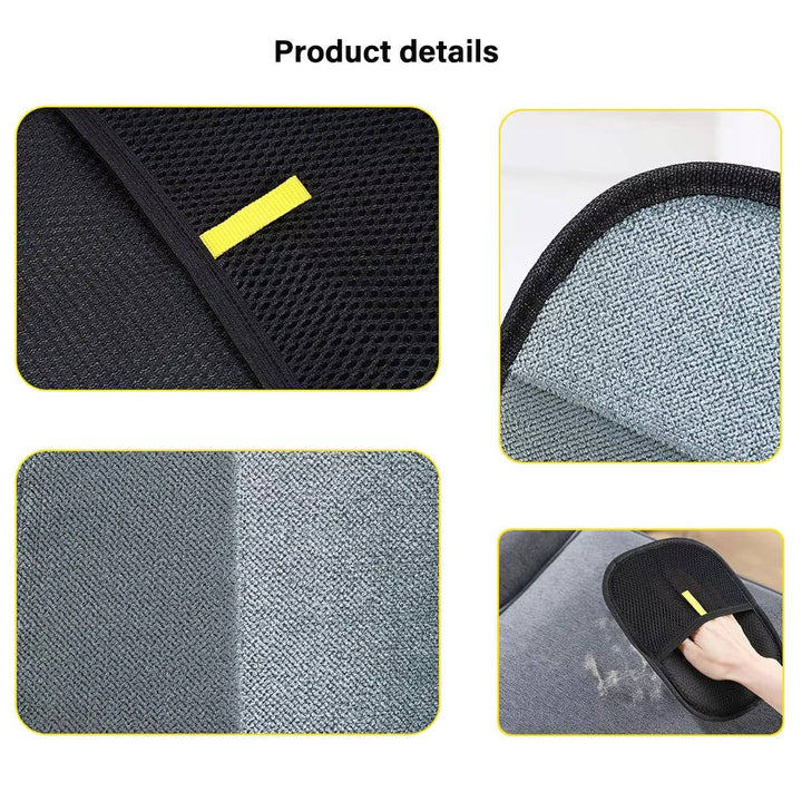 Pet Hair Removal Glove with Electrostatic Dual-Sided Surface and Mesh Back, Washable