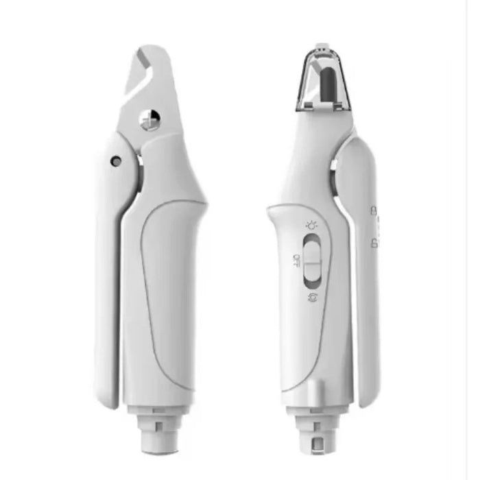 2 in 1 Electric Nail Clipper and Grinder for Dogs and Cats of All Sizes, LED Light, Painless, Low Noise, Safe