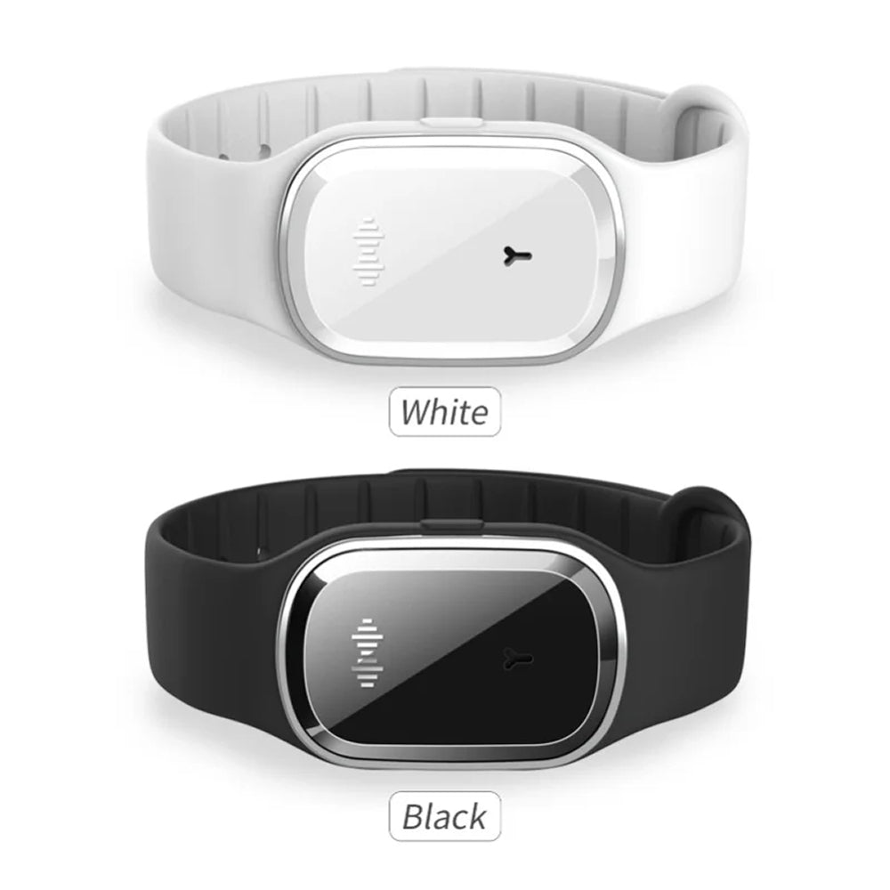 Ultrasonic Mosquito Repellent Bracelet with Adjustable Silicone Band and 130-Hour Battery, Pack of 2