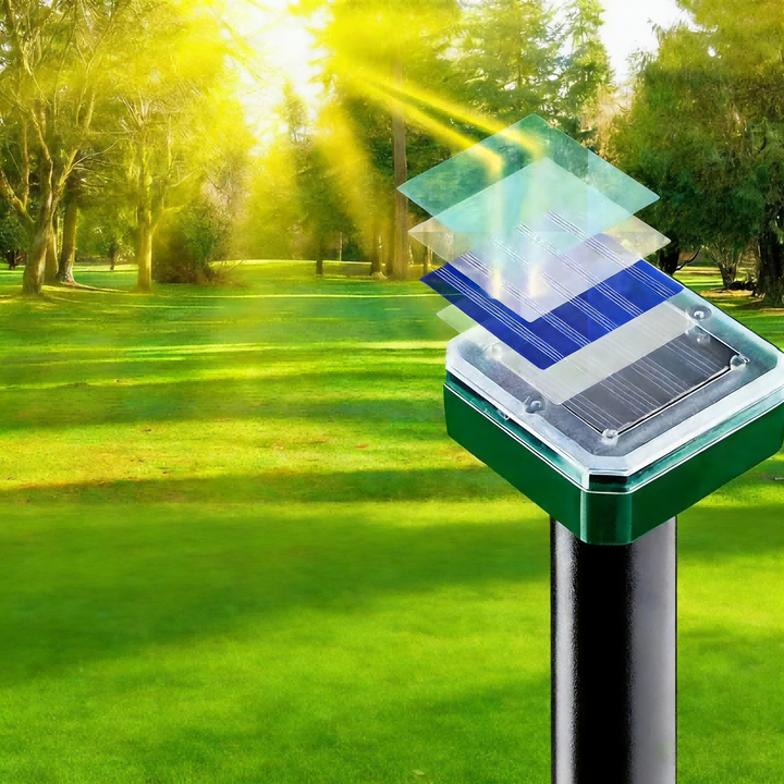 Solar Ultrasonic Rodent Repeller with Variable Frequency Sound and Auto Day-Night Mode